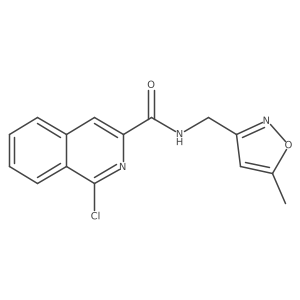 1-chloro-N-[(5-methyl-1,2-oxazol-3-yl)methyl]isoquinoline-3-carboxamide Structure