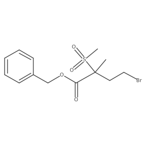 Benzyl 4-bromo-2-methyl-2-(methylsulfonyl)butanoate结构式