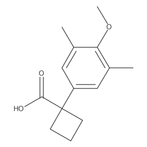 1-(4-Methoxy-3,5-dimethylphenyl)cyclobutane-1-carboxylic acid结构式