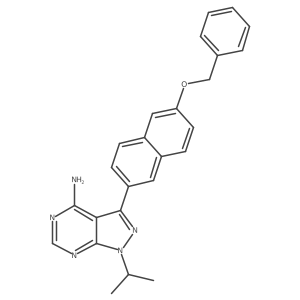 1H-Pyrazolo[3,4-d]pyriMidin-4-aMine, 1-(1-Methylethyl)-3-[6-(phenylMethoxy)-2-naphthalenyl]- Structure