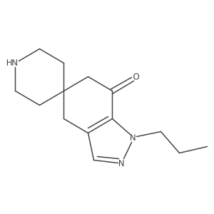 1,4-Dihydro-1-propyl-spiro[5H-indazole-5,4-piperidin]-7(6h)-one Structure