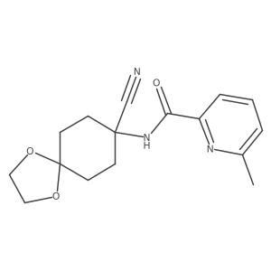 N-{8-cyano-1,4-dioxaspiro[4.5]decan-8-yl}-6-methylpyridine-2-carboxamide Structure