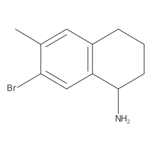 (R)-7-Bromo-6-methyl-1,2,3,4-tetrahydronaphthalen-1-amine结构式
