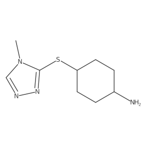 4-((4-Methyl-4H-1,2,4-triazol-3-yl)thio)cyclohexan-1-amine Structure