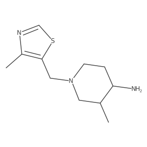3-Methyl-1-((4-methylthiazol-5-yl)methyl)piperidin-4-amine结构式