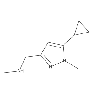 [(5-Cyclopropyl-1-methylpyrazol-3-yl)methyl]methylamine结构式