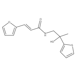 (E)-3-(furan-2-yl)-N-(2-hydroxy-2-(thiophen-2-yl)propyl)acrylamide Structure