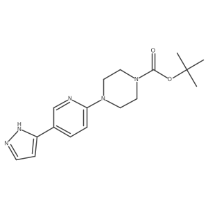 4-[5-(2H-Pyrazol-3-yl)pyridin-2-yl]piperazine-1-carboxylic acid tert-butyl ester Structure