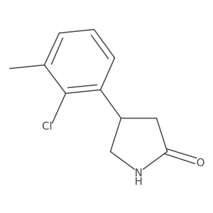 4-(2-Chloro-3-methylphenyl)pyrrolidin-2-one结构式