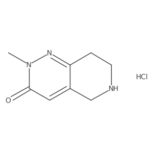 2-methyl-2H,3H,5H,6H,7H,8H-pyrido[4,3-c]pyridazin-3-one hydrochloride Structure