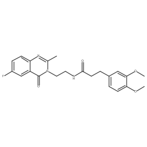 3-(3,4-dimethoxyphenyl)-N-[2-(6-fluoro-2-methyl-4-oxoquinazolin-3(4H)-yl)ethyl]propanamide结构式