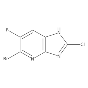 5-bromo-2-chloro-6-fluoro-1H-imidazo[4,5-b]pyridine Structure