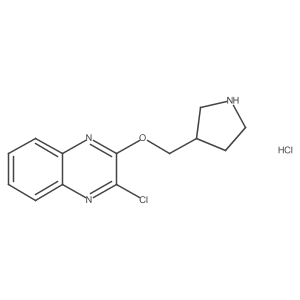 2-Chloro-3-(pyrrolidin-3-ylmethoxy)quinoxaline hydrochloride结构式