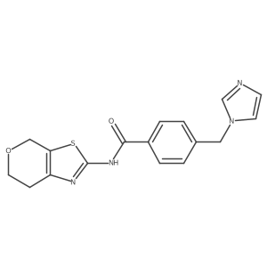 4-((1H-imidazol-1-yl)methyl)-N-(6,7-dihydro-4H-pyrano[4,3-d]thiazol-2-yl)benzamide Structure