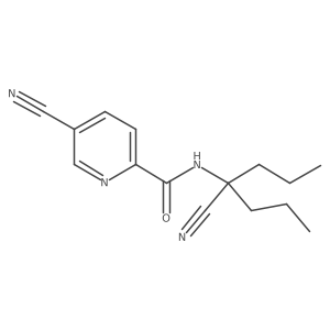 5-cyano-N-(1-cyano-1-propylbutyl)pyridine-2-carboxamide Structure