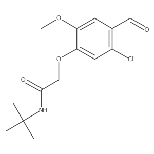 N-(tert-Butyl)-2-(5-chloro-4-formyl-2-methoxyphenoxy)acetamide结构式