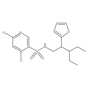 4,6-dichloro-N-[2-(diethylamino)-2-(furan-2-yl)ethyl]pyridine-3-sulfonamide Structure