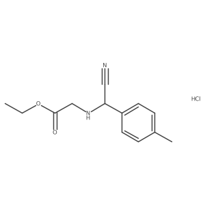 Ethyl 2-[[cyano(p-tolyl)methyl]amino]acetate hydrochloride结构式