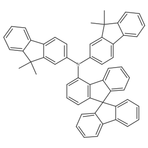 N,N-Bis(9,9-dimethyl-9H-fluoren-2-yl)-9,9'-spirobi[9H-fluoren]-4-amine结构式