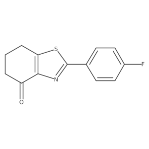 2-(4-Fluorophenyl)-4,5,6,7-tetrahydro-1,3-benzothiazol-4-one结构式