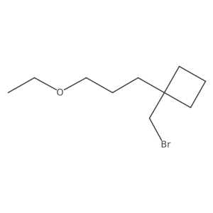 1-(Bromomethyl)-1-(3-ethoxypropyl)cyclobutane结构式