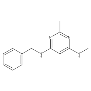 N4-benzyl-N6,2-dimethylpyrimidine-4,6-diamine结构式