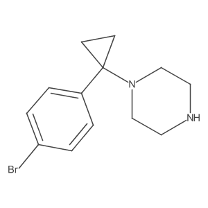 1-[1-(4-Bromophenyl)cyclopropyl]piperazine结构式