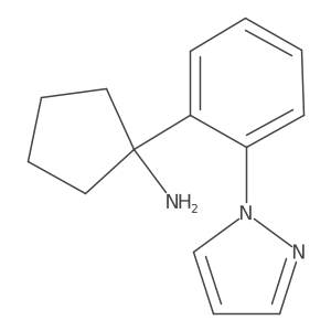 1-[2-(1H-pyrazol-1-yl)phenyl]cyclopentan-1-amine结构式
