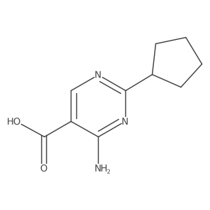 4-Amino-2-cyclopentylpyrimidine-5-carboxylic acid Structure