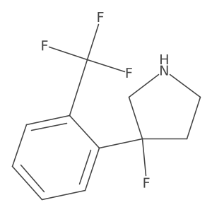 3-Fluoro-3-[2-(trifluoromethyl)phenyl]pyrrolidine Structure