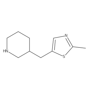 3-[(2-Methyl-1,3-thiazol-5-yl)methyl]piperidine结构式