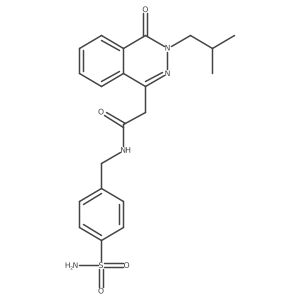 2-[3-(2-methylpropyl)-4-oxo-3,4-dihydrophthalazin-1-yl]-N-(4-sulfamoylbenzyl)acetamide Structure