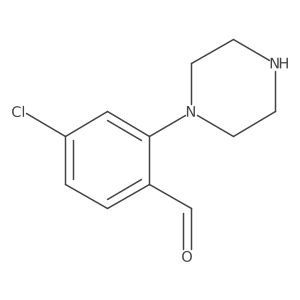 4-Chloro-2-(piperazin-1-yl)benzaldehyde结构式