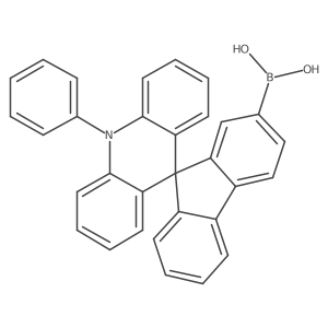 (10-phenyl-10H-spiro[acridine-9,9'-fluoren]-2'-yl)boronic acid结构式
