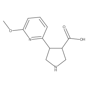 4-(6-Methoxypyridin-2-yl)pyrrolidine-3-carboxylic acid结构式