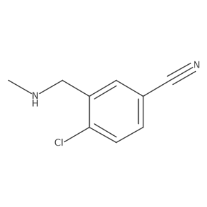 4-Chloro-3-((methylamino)methyl)benzonitrile Structure