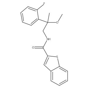N-(2-(2-fluorophenyl)-2-methoxypropyl)benzo[b]thiophene-2-carboxamide结构式