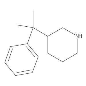 3-(2-Phenylpropan-2-yl)piperidine结构式