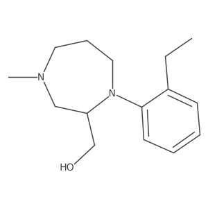 1H-1,4-Diazepine-2-methanol, 1-(2-ethylphenyl)hexahydro-4-methyl-结构式