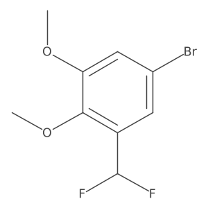 5-Bromo-1-(difluoromethyl)-2,3-dimethoxybenzene结构式