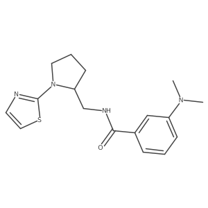 3-(dimethylamino)-N-((1-(thiazol-2-yl)pyrrolidin-2-yl)methyl)benzamide Structure