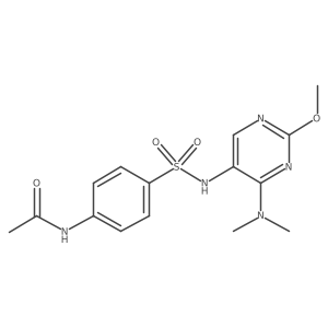 N-(4-(N-(4-(dimethylamino)-2-methoxypyrimidin-5-yl)sulfamoyl)phenyl)acetamide Structure