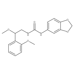 1-(Benzo[d][1,3]dioxol-5-yl)-3-(2-methoxy-2-(2-methoxyphenyl)ethyl)urea结构式