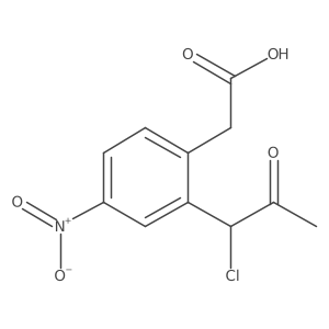 2-(1-Chloro-2-oxopropyl)-4-nitrophenylacetic acid结构式
