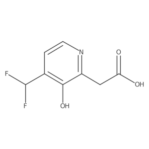 2-(4-(Difluoromethyl)-3-hydroxypyridin-2-yl)acetic acid结构式