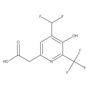 2-(4-(Difluoromethyl)-5-hydroxy-6-(trifluoromethyl)pyridin-2-yl)acetic acid Structure