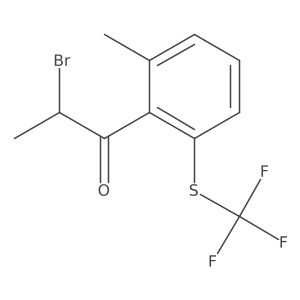 2-(2-Bromopropanoyl)-3-(trifluoromethylthio)toluene Structure