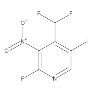 4-(Difluoromethyl)-2-fluoro-5-iodo-3-nitropyridine Structure