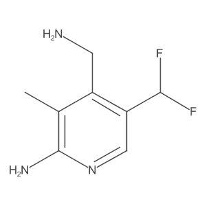 4-(Aminomethyl)-5-(difluoromethyl)-3-methylpyridin-2-amine结构式