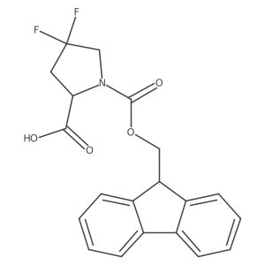 1-{[(9H-Fluoren-9-YL)methoxy]carbonyl}-4,4-difluoropyrrolidine-2-carboxylic acid结构式